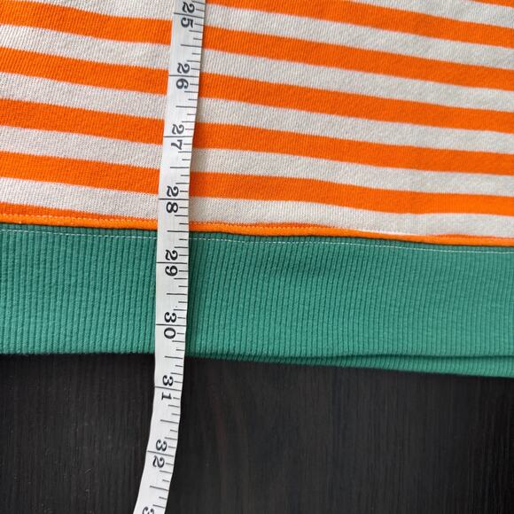 Free People Classic Striped Oversized Crewneck Womens XL Sweater Orange NEW - Picture 12 of 13